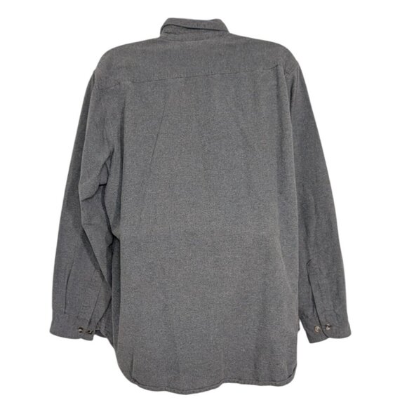 Vintage Five Brother Flannel Tallman Shirt Mens Size 2XL Gray Button Front - Picture 5 of 9